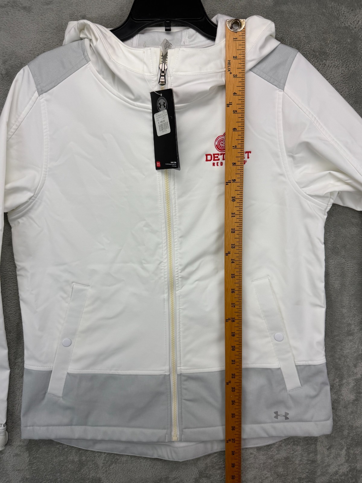 NWT Under Armour Women's Detroit Redwings Storm 1 Jacket Sz L White Full Zip thumbnail 3