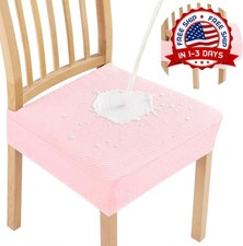 4 fundas de asiento de impermeables de licra jacquard lavables rosa blush