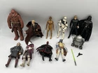 Vintage 2000s Star Wars Figure Lot of 11 w/ Lightsaber & Blaster Luke Anakin Etc