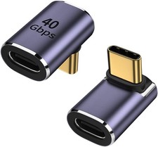 High-Speed 90  USB C Extender Adapter - Versatile for All Devices - 2 Count