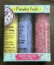 Bella & Bear Paradise Fruits Bath Salts Cruelty Free & Vegan 6 x 2.1 oz ~ 60g