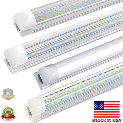 JESLED T8 LED Tube Light 2FT 4FT 5FT 6FT 8FT Integrated LED Shop Light Fixture