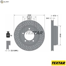 2x BRAKE DISC 92176705 FOR PORSCHE BOXSTER/Spyder 911/Convertible/Targa 3.2L