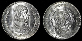 Mexico ESTADOS UNIDOS MEXICANOS Silver 1964 Peso GEM BU KM# 459 (28 822)