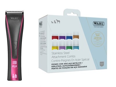 WAHL BRAVURA2 PROFESSIONAL AKKU SCHERMASCHINE + EDELSTAHL KAMM-SET 3 - 25 MM