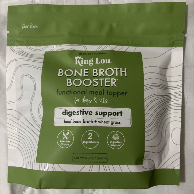 King Lou Bone Broth Booster Meal Topper for digestive support fir dogs and cats