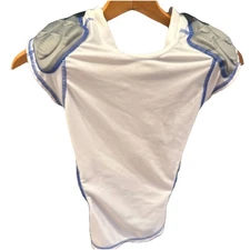 Exxact  Sports Youth Xlg Integrated Padded Short Sleeve Shirt  White