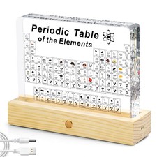 Jeebel Tavola Periodica degli Elementi Reali in Acrilica - con LED Supporto e 83