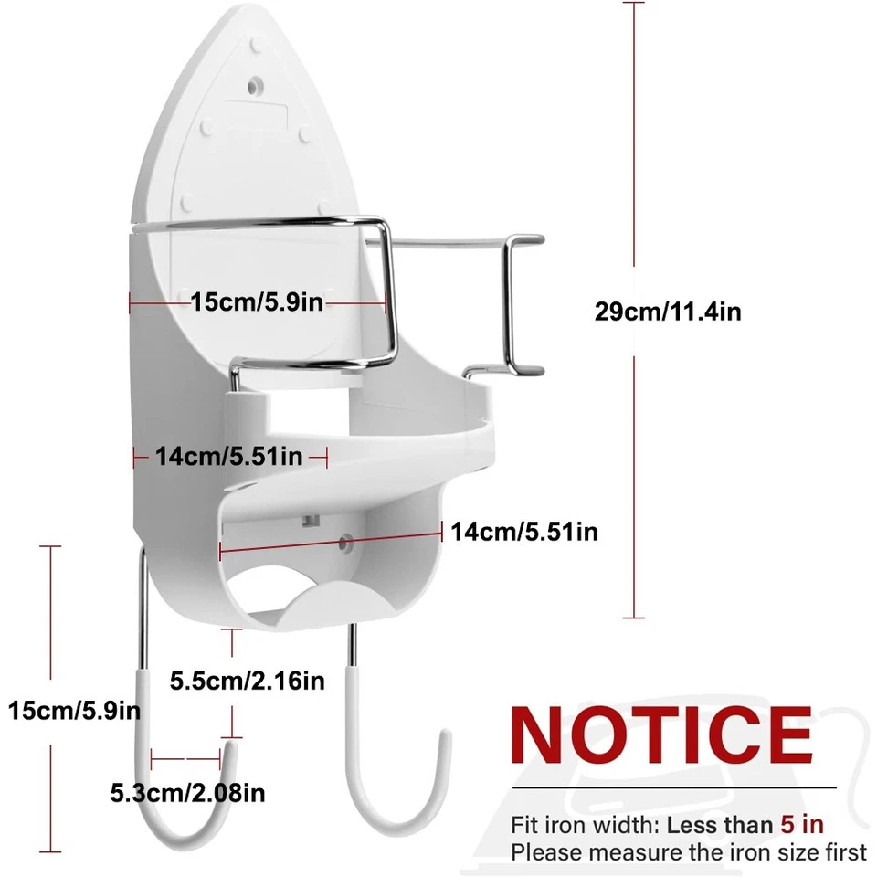 Bügel Brett Aufbewahrung Halter Aufhänger Wandhalterung Schrank Tür Regal Heim - Bild 2 von 4