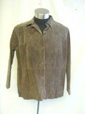 Ladies Coat - Relativity, Size Xl, Bust 46", Overshirt, Brown, 100% Suede - 7753