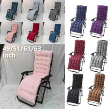 In/Outdoor Deck Lounge Chair Cushion 49/51/61/63"Tufted Rocking Recliner Padding