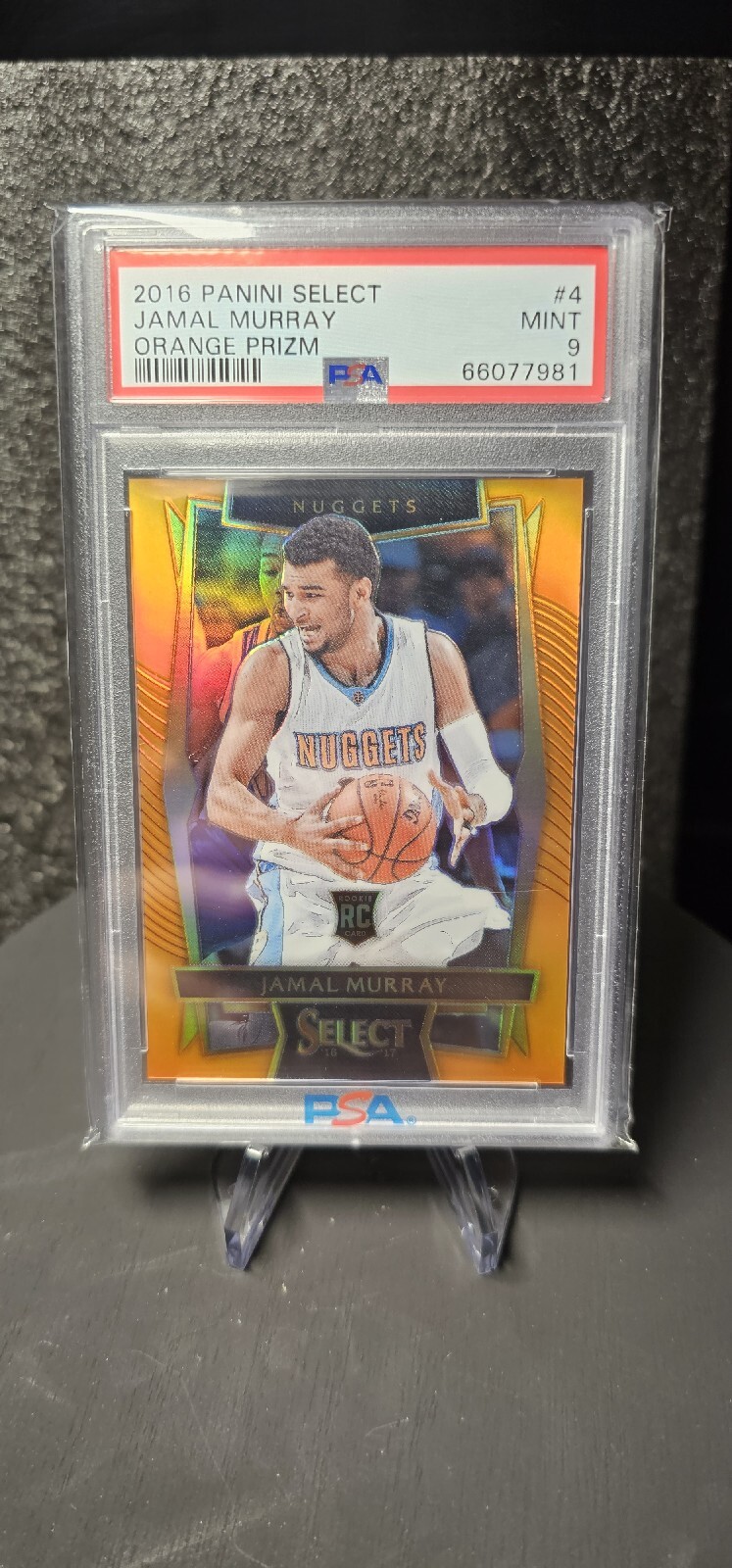 PSA 9 2016-17 Panini Select Jamal Murray Orange Prizm Rookie RC #4 /60 LOW POP 6