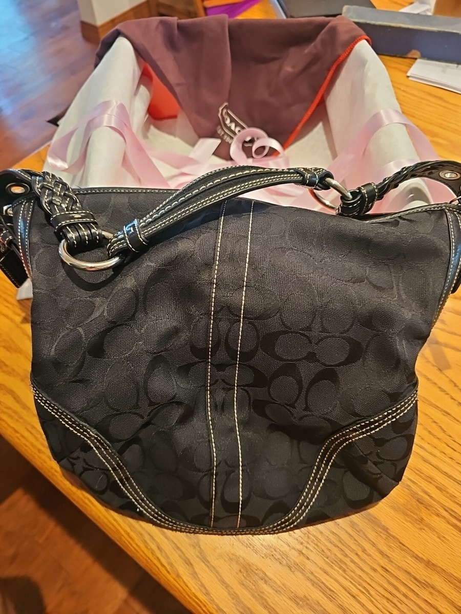NWOT Coach Signature Black Shoulder Bag #K05K-6279 Purse
