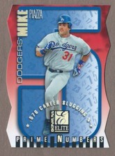 MIKE PIAZZA 1998 Donruss Elite PRIME NUMBERS DIE CUT Insert #5a #021/576 /500