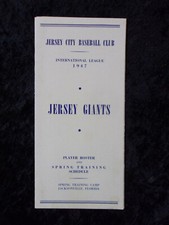 Vintage 1947 Jersey Giants International League Roster and Training Schedule 662