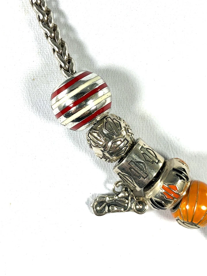 RARO 12 HARLEY DAVIDSON & TRAVEL 925 DIJES ESTERLINA EN COLLAR CADENA BRIGHTON  Foto 2 de 4
