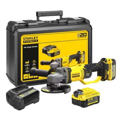 STANLEY  FATMAX  18V 125mm V20 Cordless Angle Grinder - 4.0 AH  
