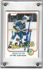 RARE 1981 OPC #297 BRIAN SUTTER AUTOGRAPHED CARD MINT !!!!!