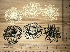   15 intricate FLOWERS paper die cut embellishment scrapbook card making