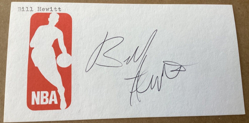 BILL HEWITT Personally Autographed Signed NBA LAKERS BULLS Card Free Ship