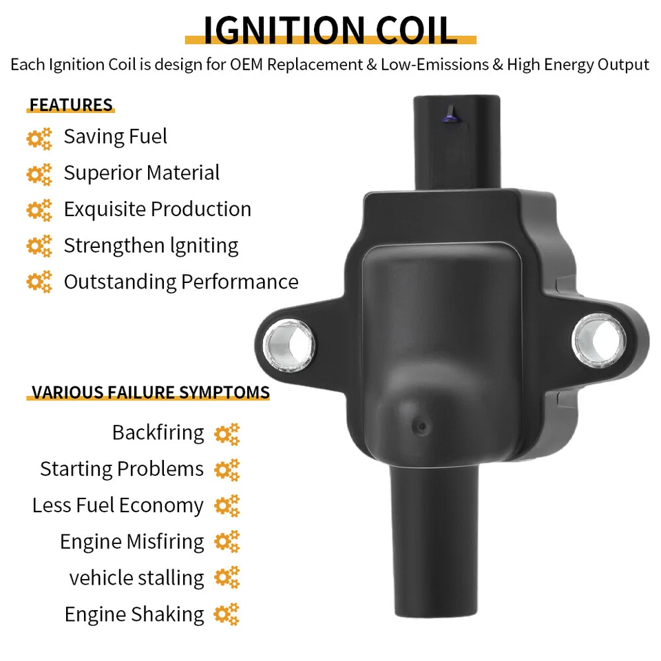 8 Ignition Coil & Platinum Spark Plug for 2020-2022 Ford F-250 F-350 Super Duty - Image 4 of 4