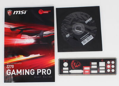 MSI Z270 Gaming Pro - SET Handbuch ATX IO Shield Slotblende Treiber CD (#16128)