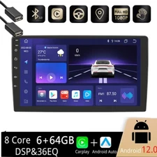 4G/WIFI 2DIN 9" Android 12 Car GPS Radio Stereo 8-Core 6+64GB CarPlay DSP RDS FM