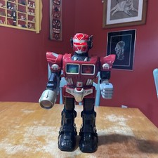 HAP-P-KID TOY 2005 ROBOT 15" TALL / LIGHTS/SOUND  TALKS TURBO FIGHTER