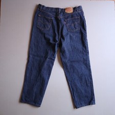 Vtg Levis 501 Jeans Womens 24 Measure 36 X 27.5 Dark wash Button Fly USA Made