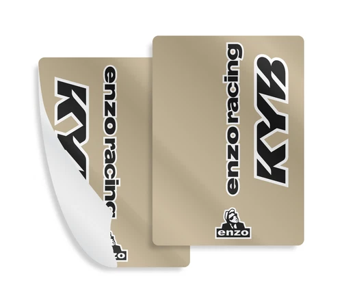 Enzo KYB Fork Stickers Suspension Decals Set (Black) (9x6.5) - Picture 3 of 3