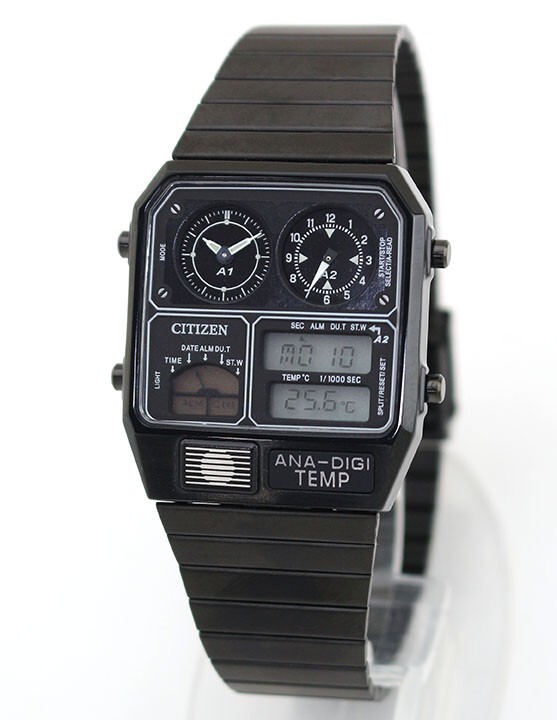 CITIZEN ANA-DIGI TEMP JG2105-93E Black Men's Watch New | eBay
