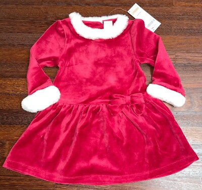 Girls Christmas Dress Holiday 18-24 months velour faux fur Santa Gymboree  NWT | eBay