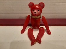 Vintage 1940's Occupied Japan Celluloid Wind-Up Tumbling Monkey Works Good D4