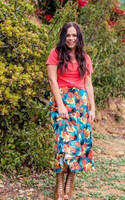 knee length dresses for ladies Wiatt Red Maxi Skirt - US 4