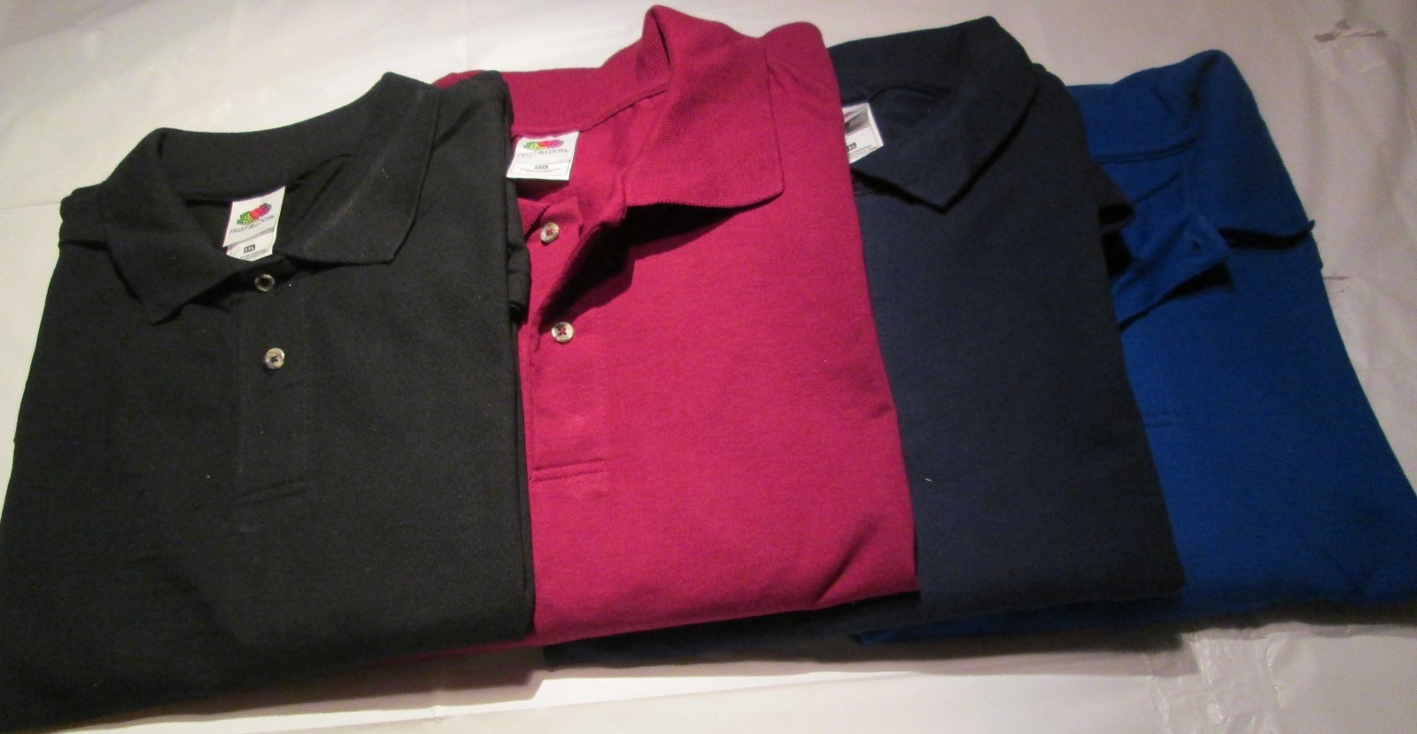 Golf Shirt Fruit of the loom 100 Pc 2X 3X Navy Royal Red Green Gray Black image 2