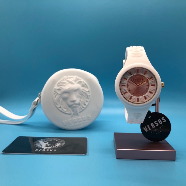 Versus By Versace Fire Island Quartz Silicone Rubber Watch