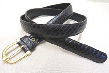 SCHLANGENLEDER Ledergürtel ECHT Leder  REPTIL Gürtel 70-85cm Breite: 20mm NEU K*