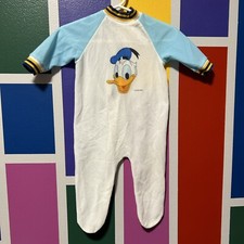 Vintage Vtg Lullaby Land Sz 3-6 M Sleeper Pjs Pajama 14-18 lb Donald Duck Disney