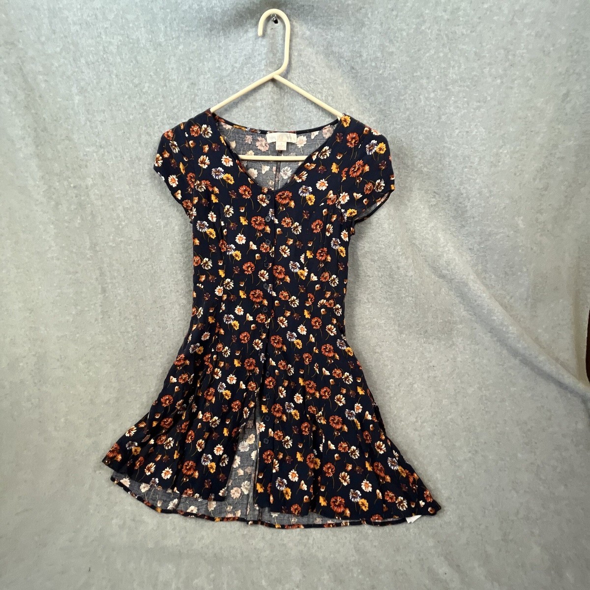 Band Of Gypsies Dress Womans Small Blue Floral