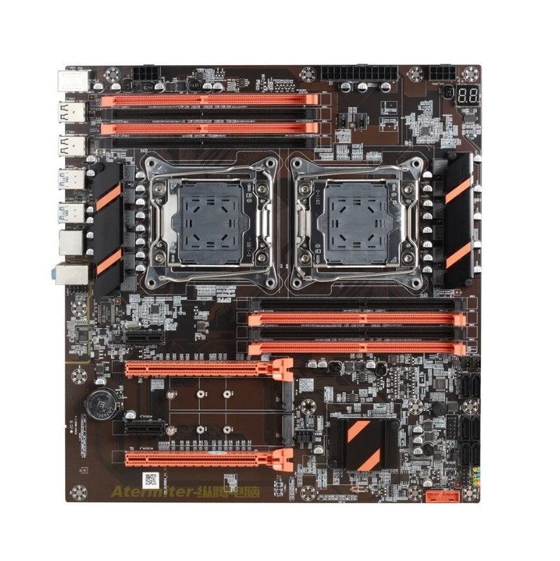 for X99 ATX Mainboard Dual CPU Motherboard M.2 Slot 8 DIMM DDR4 USB 3.0 SATA3