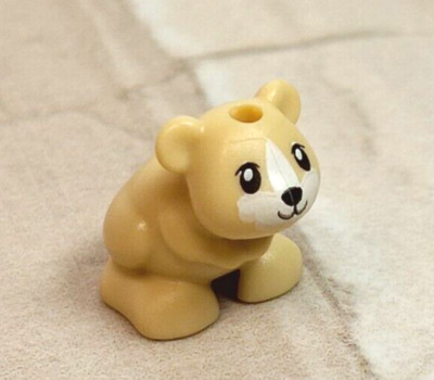 New LEGO Hamster TAN White Face Furry Elf Pet Friend Mouse Rodent Domestic