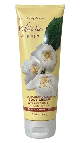 1 BATH & BODY WORKS WHITE TEA GINGER ULTIMATE HYDRATION BODY CREAM LOTION 8 OZ - Picture 2 of 2