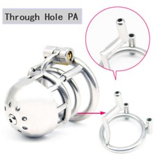 Stainless Steel Metal Male Through Hole Chastity Device Chastity Cage Locks