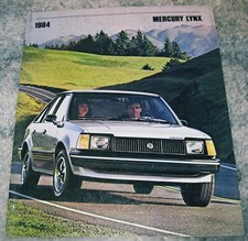 1984 Mercury Lynx Sales Brochure Booklet
