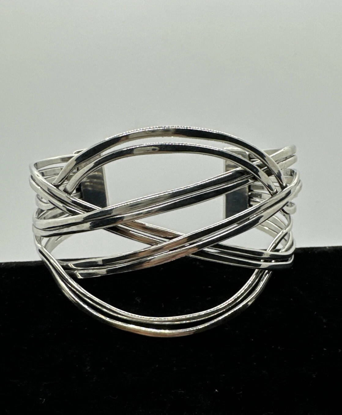 VALENTINO Bracciale tono argento bracciale largo bigiotteria moda