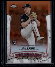 2025 Topps Chrome #YQ-43 DJ Herz YouthQuake Orange Refractors #/25