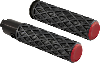 Arlen Ness Diamond Red TBW Handlebar Hand Grips for 2023-2025 Harley Touring