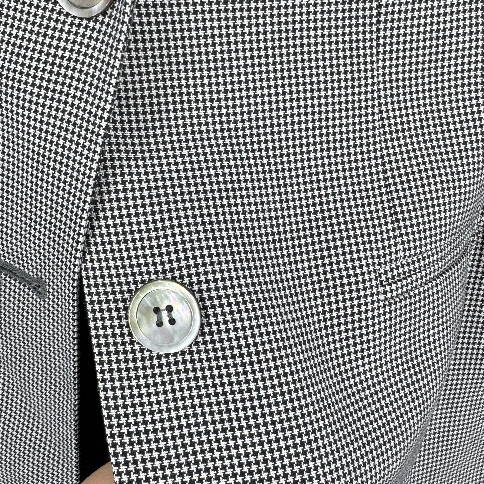 Le Suit Pant Suit 8 Houndstooth Pleated Blazer Preppy Career Office Academia