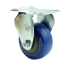 3 Inch Blue Polyurethane Wheel Rigid Top Plate Caster Service Caster Brand