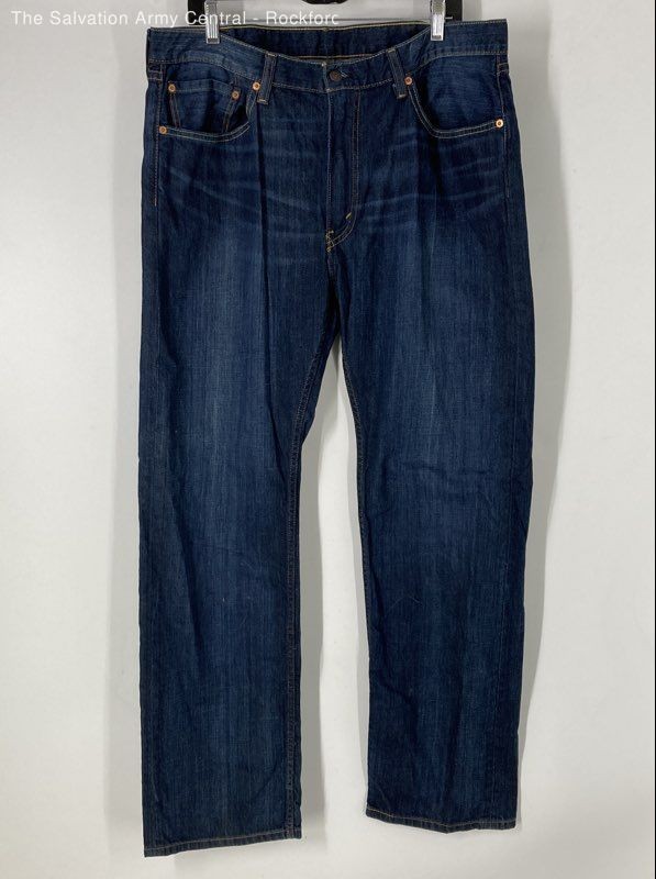 Levi's 505 Mens Blue Black Coin Pocket Denim Straight Jeans Size 38X32 Lot Of 2